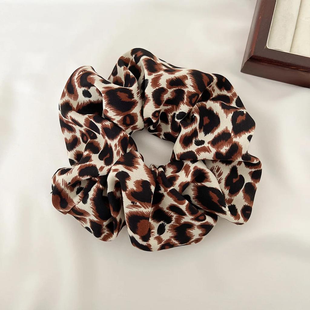 Leopard Print Scrunchies Hair Tie Hair Rope High Elasticity Elastic Hair Band Ponytail Holder Elegant Women Hair Accessories