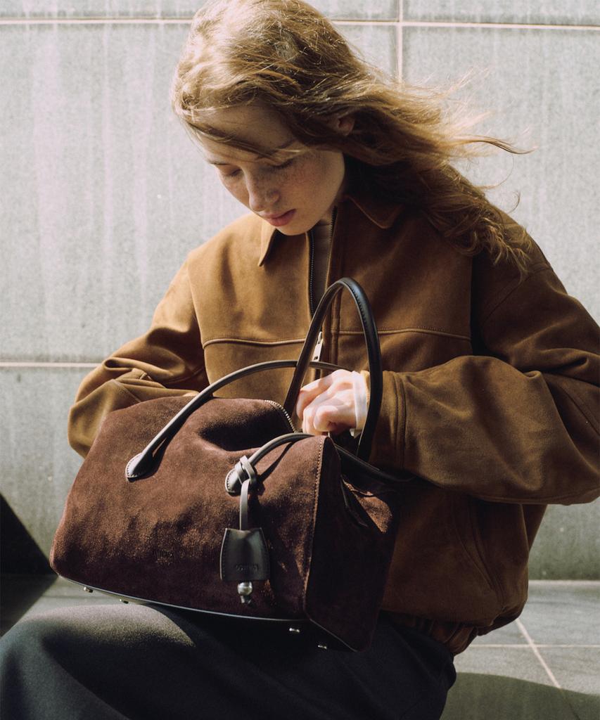 Ostkaka Robe Shoulder Suede Dark Brown