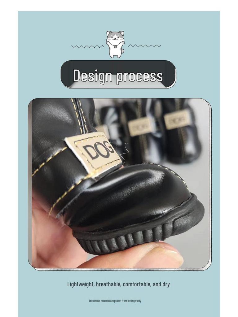 Хлопковые зимние ботинки для щенков померанского шпица и бишона фризе - Набор обуви для осени и зимы