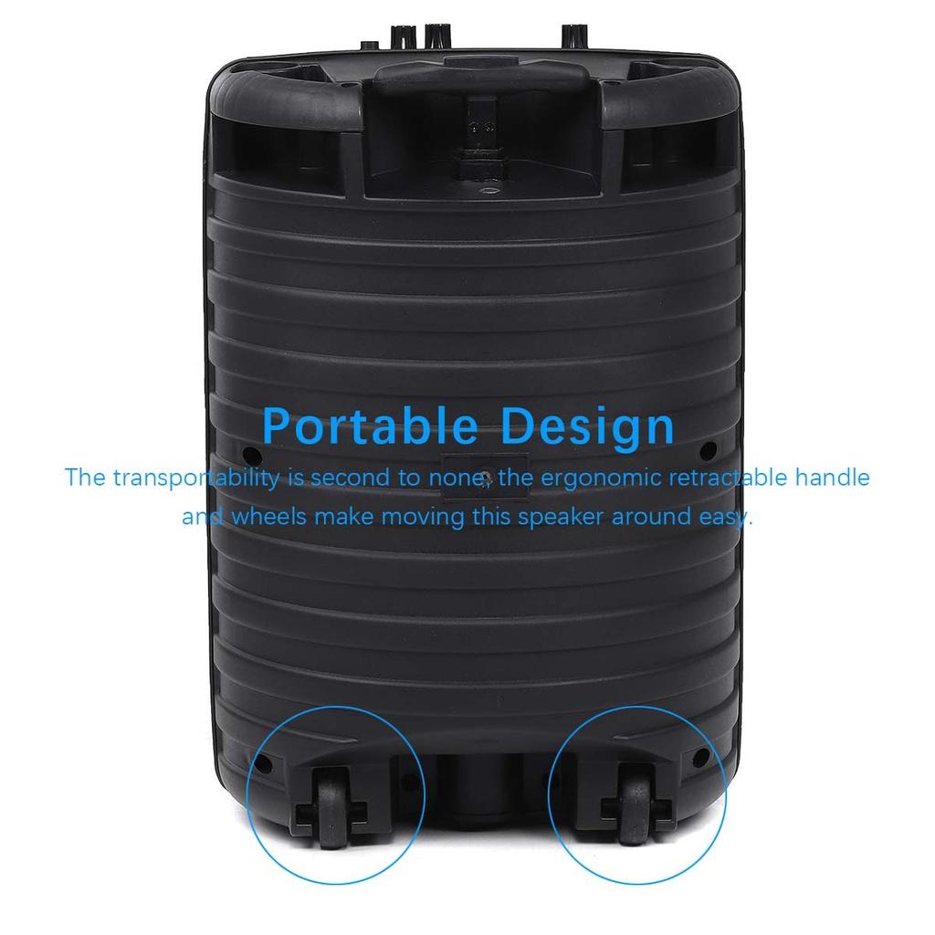 4D 20 Вт портативный Bluetooth-динамик на колесиках беспроводной открытый квадратный танец K Song Бумбокс стерео сабвуфер звуковая коробка музыка