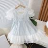 Baby Dress Korean Style Baby Girls Lace Clothes Kids Girls Short Sleeves Dress Toddler Girls Princess Summer