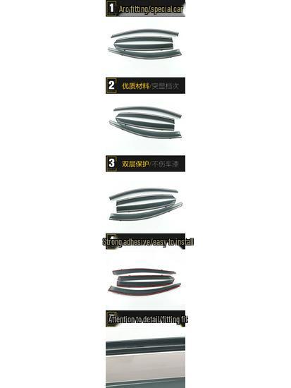 2016-18 Besturn B30 3D Stainless Steel Rain Guards & Visor Trim