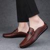Fashion Genuine Leather Moccasins High Quality Mens Slip on Flats Casual Luxury Brand Men Loafers  2025 New Light Breathable Dress Flats