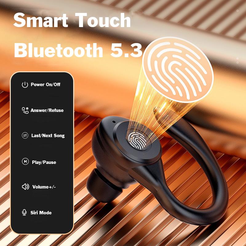 CVC8.0 Noise Cancel Wireless Earphones HiFi Stereo Headset With Microphone Headphone Digital Display For All Smartphones