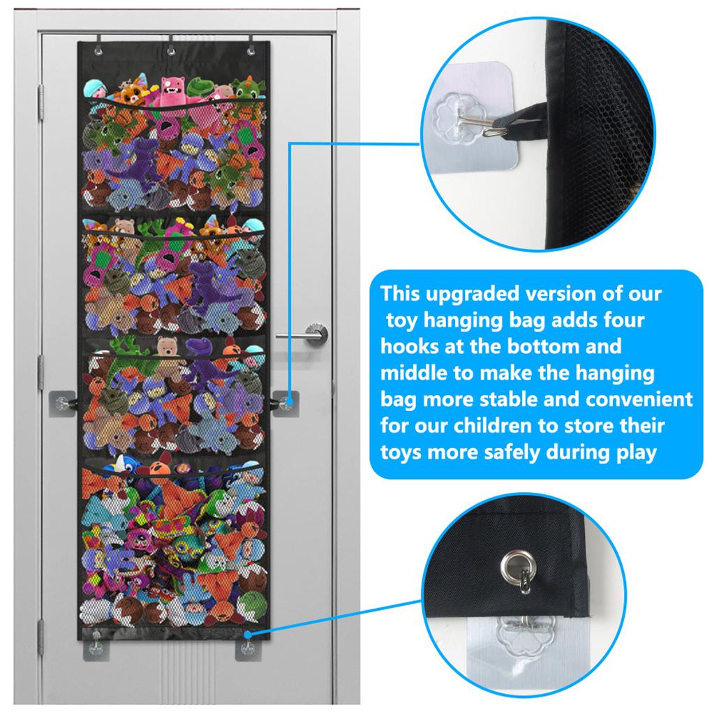 Детская сумка для хранения игрушек на дверь, подвесные сумки с дышащей сеткой, демонстрационные куклы, компактная сумка, складной органайзер для ванной комнаты