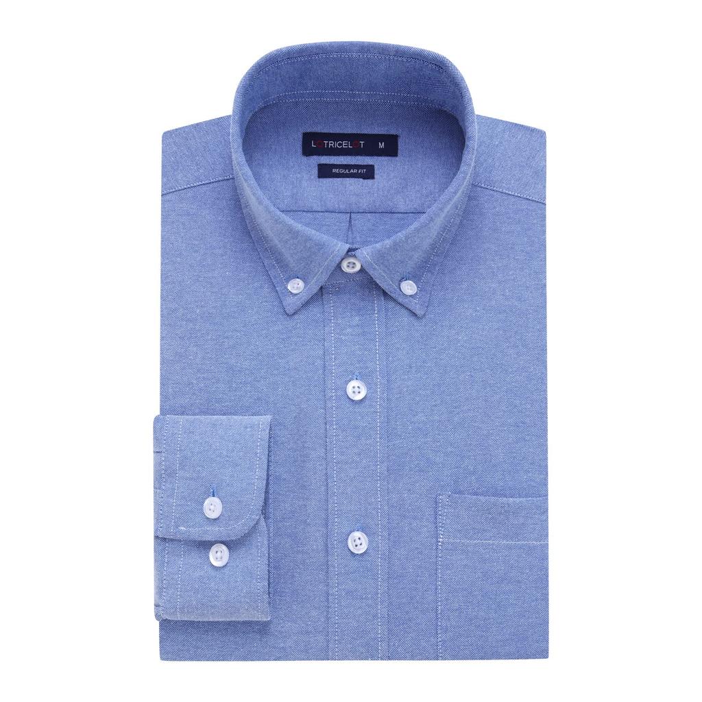 [LOTRICELOT] Men's Oxford Shirt Shirt Men's Long Sleeve Short Sleeve Casual Shirt Men's Button Down Classic Fit Easy Care Shape Stable Shirt Plain