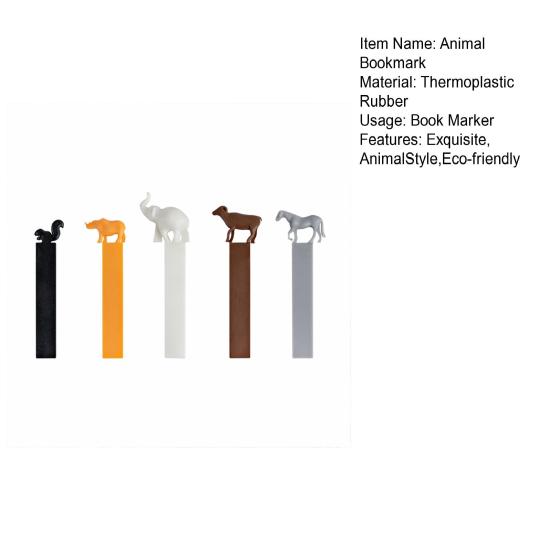 5 шт. мультяшных закладок с животными для детей, студентов, портативные, милые, резиновые, маркеры для страниц книги для нахождения места чтения, награда студентам, учительские