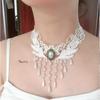 Elegant European & American White Lace Clavicle Necklace - Exquisite Fashion Jewelry
