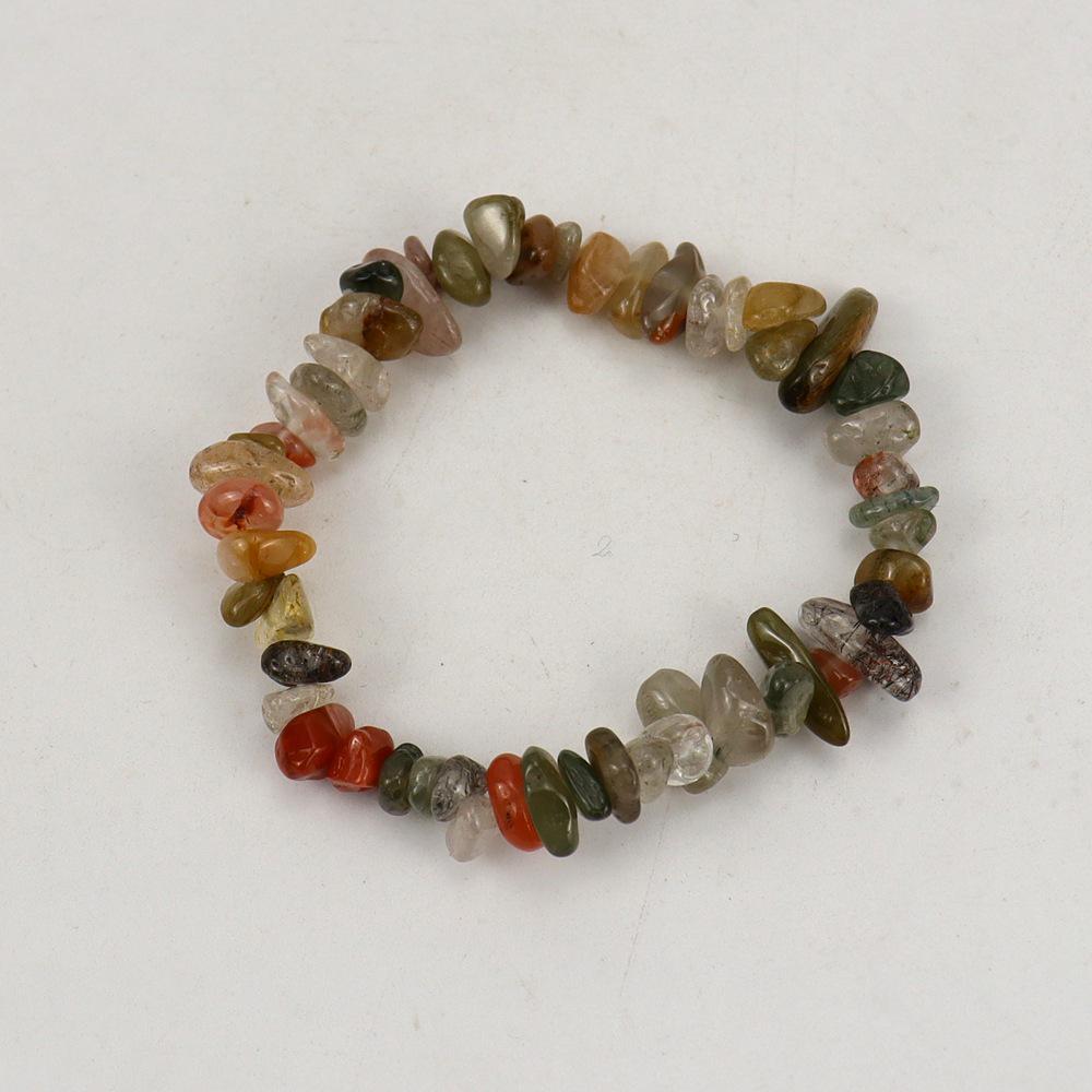 Handmade Beaded Natural Crystal Crushed Stone Bracelet B54