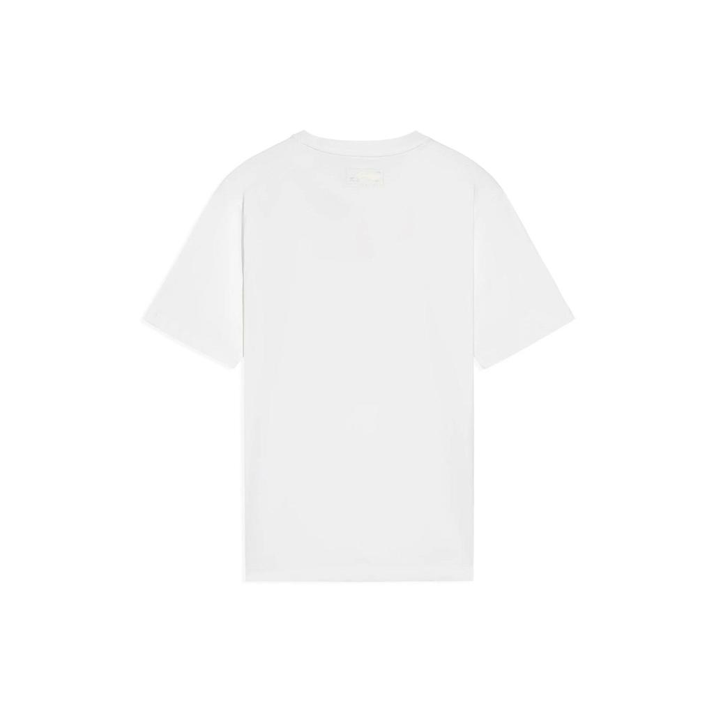 Li-Ning Cartoon Print Casual Short Sleeve T-Shirt Unisex Tops White AHSS561-1