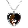 Jeff And Jane The Killer Necklace Anime Creepypasta Creepy Pasta Ticci Toby Creative Cartoon Glass Cabochon Heart  Pendant Gifts