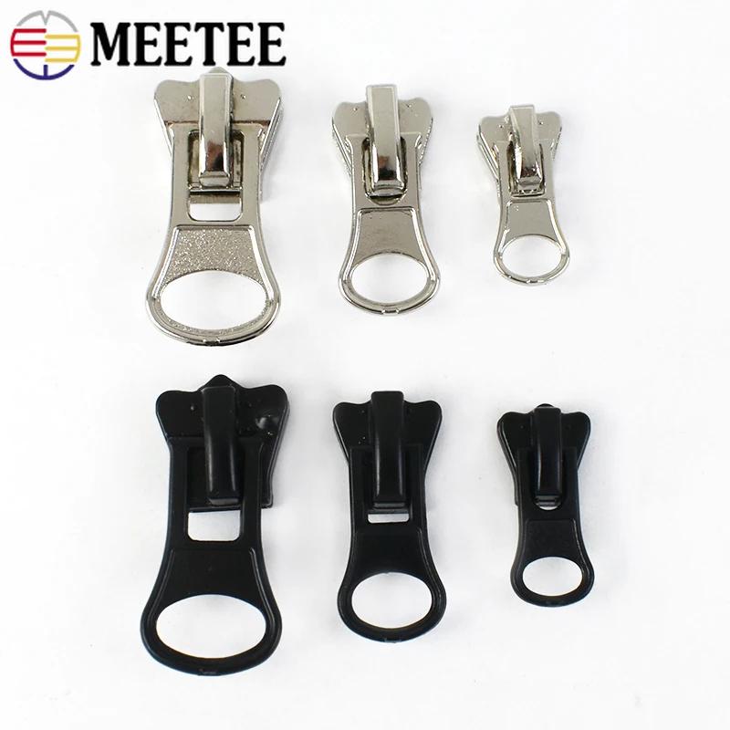 5-50 шт. Meetee 3#5#8# Слайдер для молнии для смоляных молний, сумка, одежда, пуллер для молнии, головка, набор для ремонта молнии, замена, швейные аксессуары