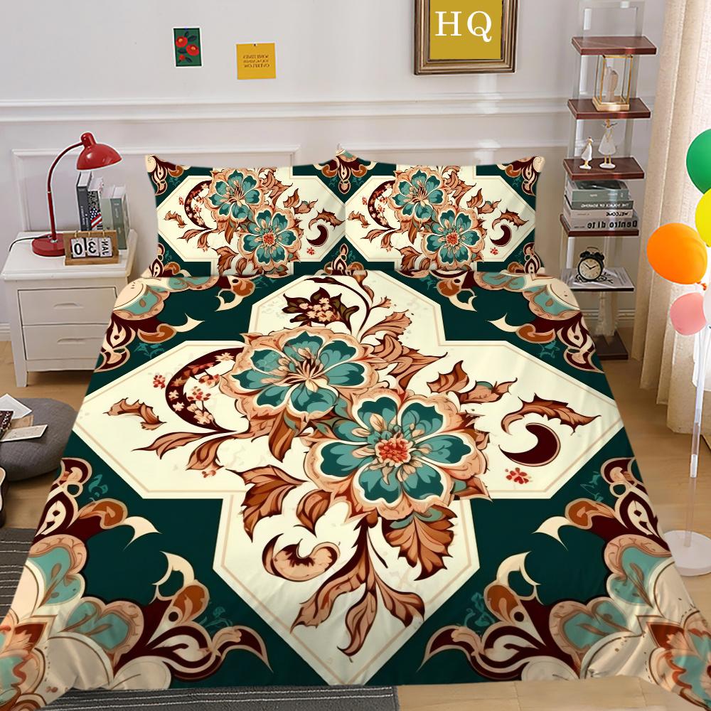 Декор спальни из микрофибры с красивым цветочным принтом, женское покрывало, королевский размер, домашнее постельное белье, костюм
