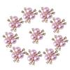 Vogue Crystal Flatback Pearl Flower Embellishment Rhinestone Button Pink 10x