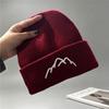 New wool hat for men and women, autumn and winter mountain solid color cold hat, warm and cold-proof pullover knitted hat