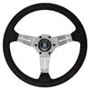 NARDI SPORTS Type Rally 33 Черная перфорированная кожа с полированными спицами N733, 330 мм,