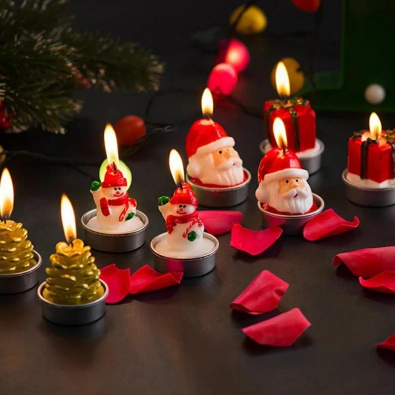 3pcs Creative Christmas Snowman Gingerbread Man Christmas Candle Aromatherapy Gift Set Home Decoration Handmade Birthday Gifts