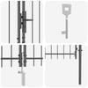 Garden Gate with Lock Woerden Gray 150 x 500 cm Steel
