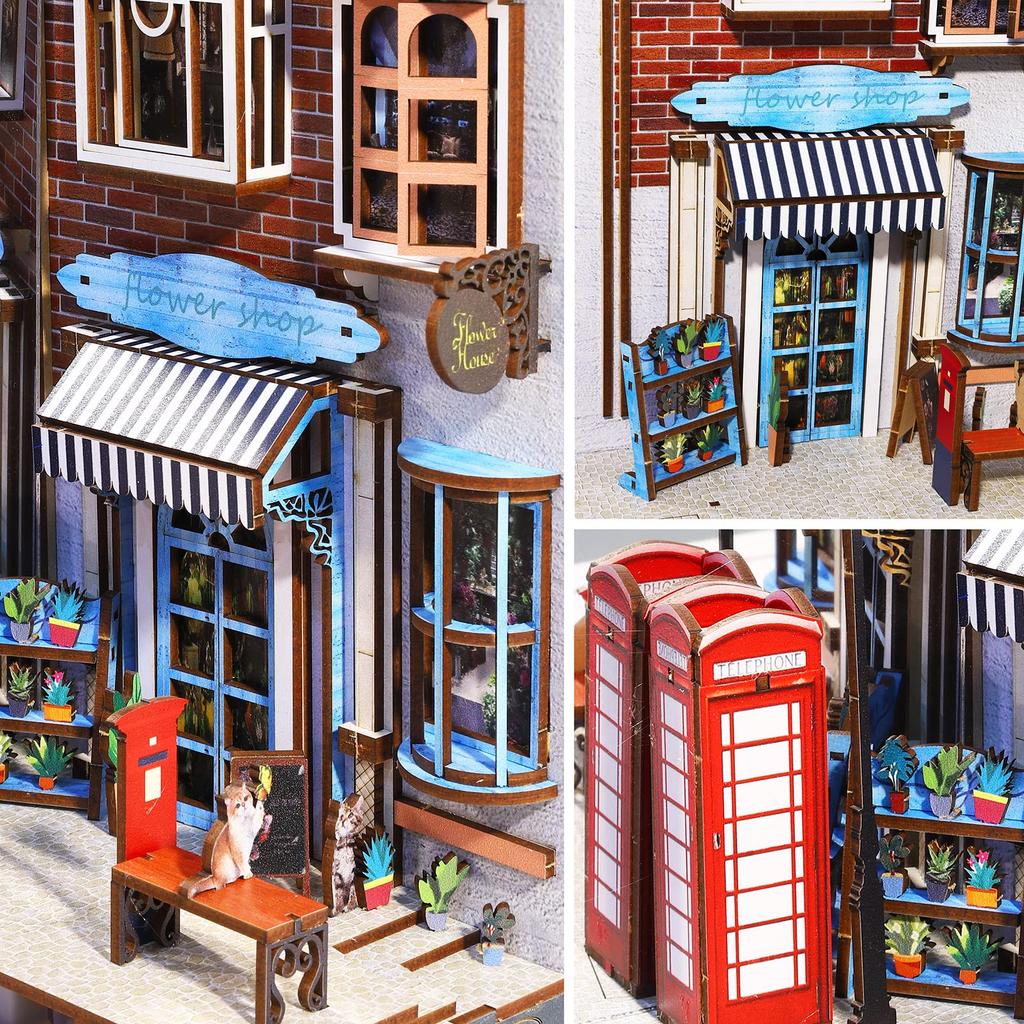 Spilay DIY Деревянный миниатюрный кукольный домик ручной работы набор мебели украшение интерьера новоселье креативная светодиодная музыкальная шкатулка 3D головоломка игрушки для любителей