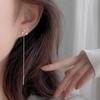 Bow Ear Cable Women's Temperament, Ear Piercing, Slimming Face, Long Ear Cables, Super Fairy Earrings for Women