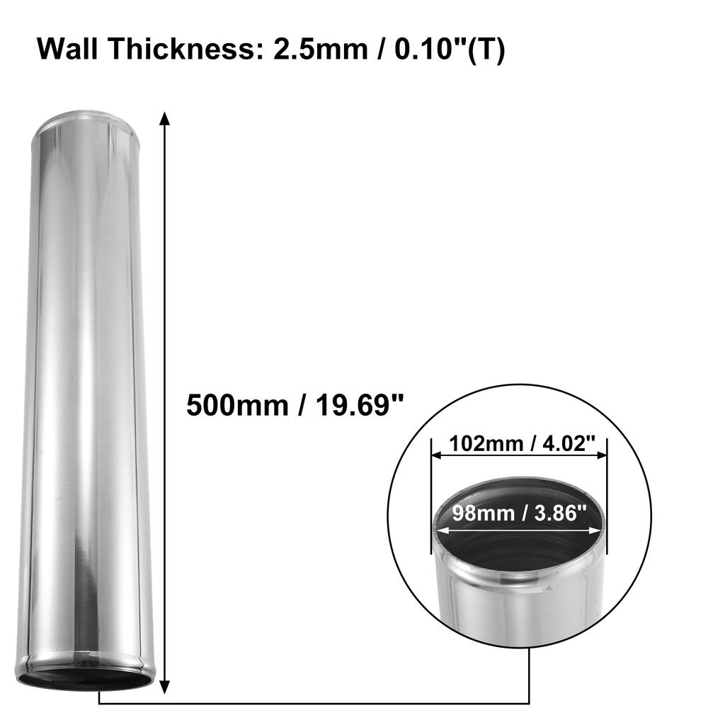 X Autohaux OD 34-102mm Length 20" 300mm 500mm Aluminum Alloy Tube Intercooler Pipe Straight 45 Degree Air Intake Tube for Car