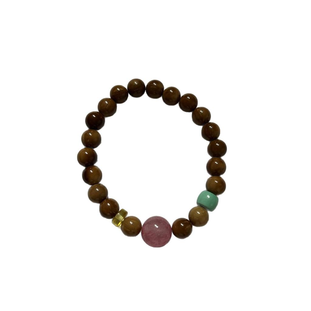 Браслет ручной работы из натуральных бусин - Ретро литературный стиль.