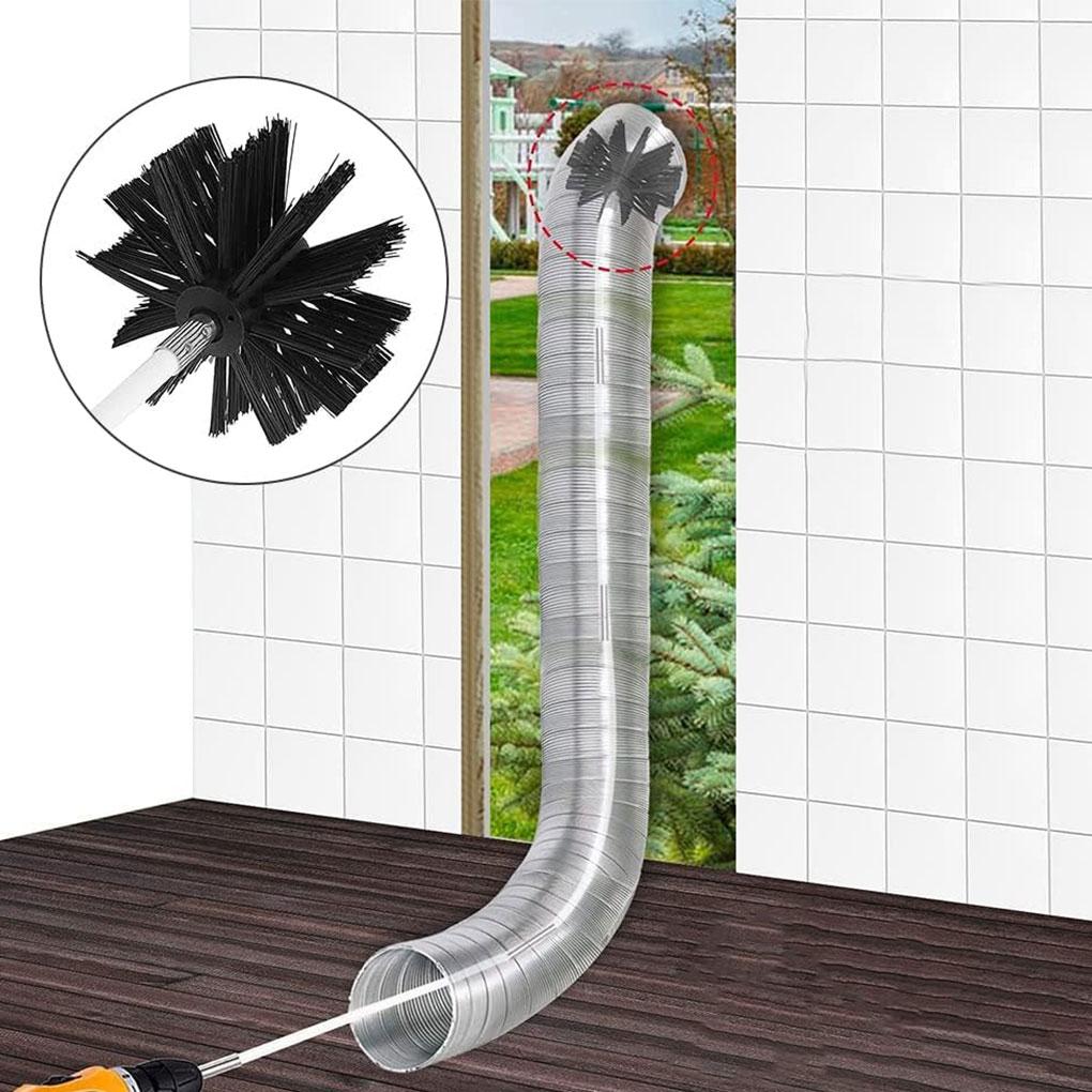 24 шт. Набор для чистки дымохода для камина, чистый и безопасный полный набор щеток для ухода за дымоходом
