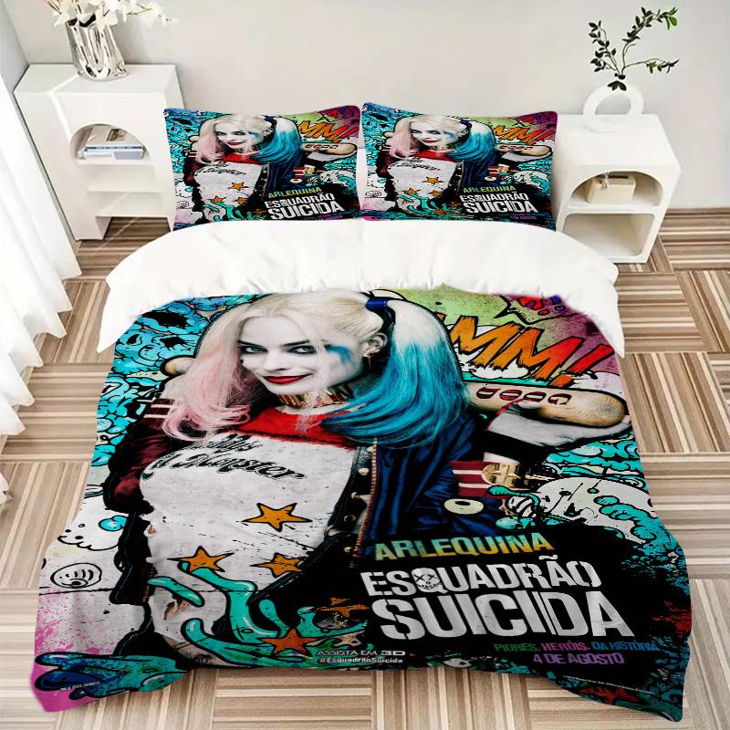 Harley Quinn'S Wild Journey Print 3Pcs Bedding Setduvet Cover With 2 Bedropillowcase Home Birthday Gift