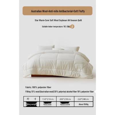 Mercury Home Textiles Шерсть и соя Смесь Всесезонное одеяло