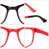 Fashion Unisex Square Computer Eyeglasses Frames with Blue Film Reading Glasses Flat Mirror