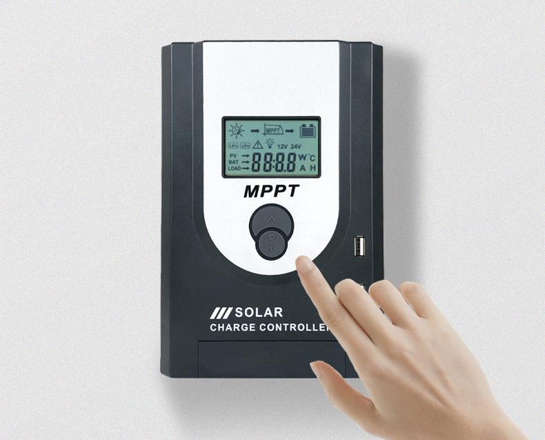 MPPT Солнечный пульт дистанционного управления контроллер 10A-50A, автоматическая идентификация, 12V/24V фотоэлектрический