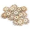 100Pcs Wood Pieces Natural Wood Material DIY Smooth Surface Flower Shape Wood for Decoration