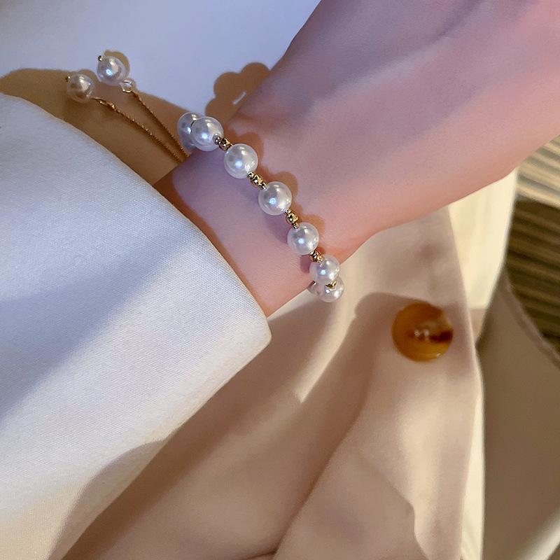 Korean Simple Adjustable Tassel Pearl Bracelet Fashion Personality Hand Jewelry New Female Anniversary Gift Wedding Jewelry
