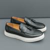 Повседневная кожаная мужская повседневная обувь Модные балетки Мокасины Мягкая дышащая мужская обувь Лоферы с кисточками Деловые лоферы Обувь для вождения