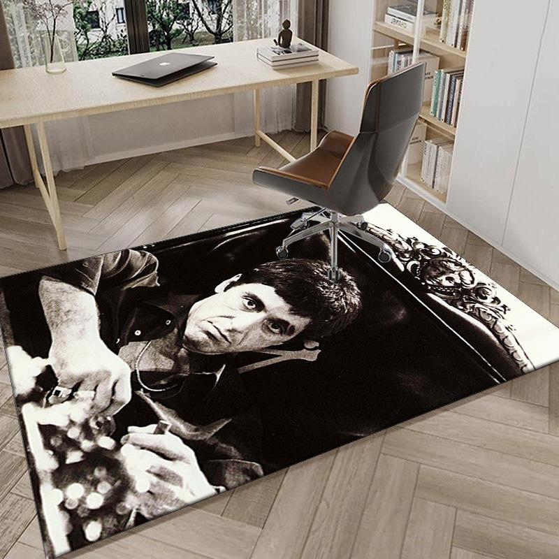 Scarface: Urban Art Carpet, Chair Rug,Rug for Office Bedroom living rooms, Doormat decor Fan Gift Christmas Gift