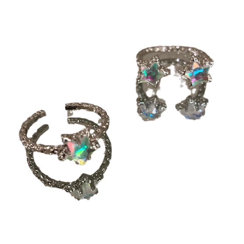 Кольцо Starry Dreamy Gradient с пятиконечной звездой - уникальный дизайн для женщин