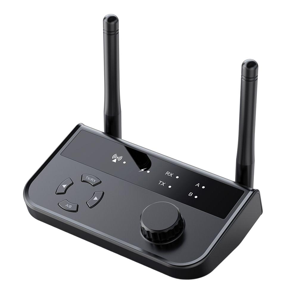 Аудиопередатчик-приемник Bluetooth 5.3 3,5 мм AUX RCA USB-адаптер Аудио Подключение 2 наушников для проектора, динамиков