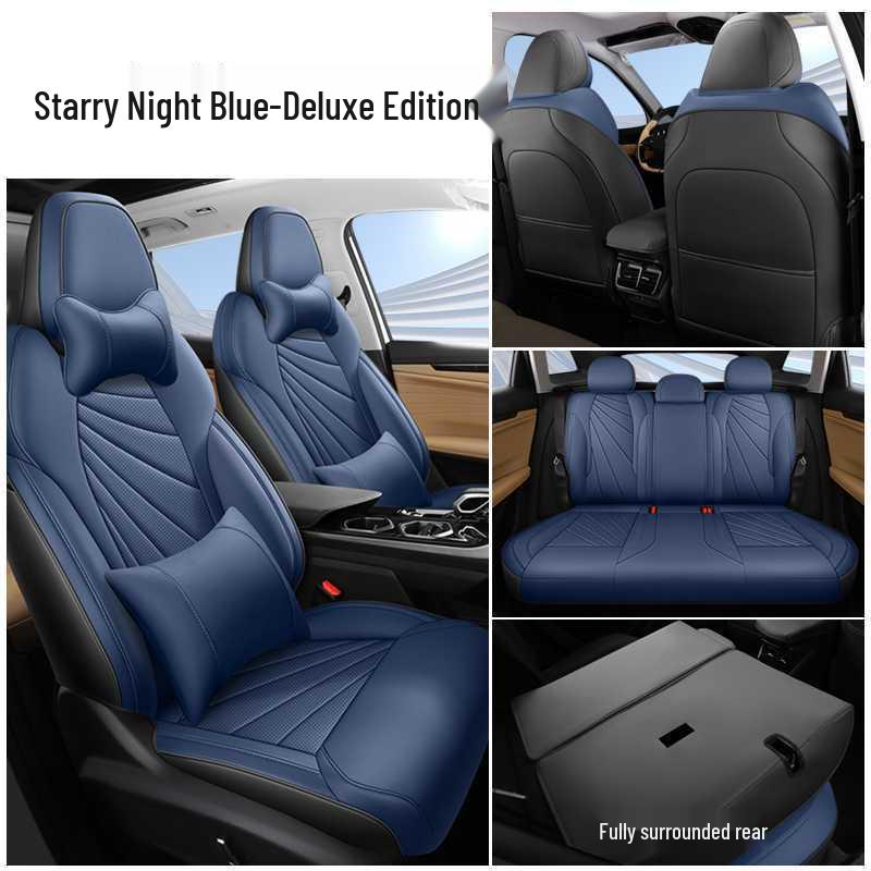 Дышащие перфорированные кожаные чехлы на сиденья для Geely Boyue L 23-25 – Полное покрытие, для использования в любое время года