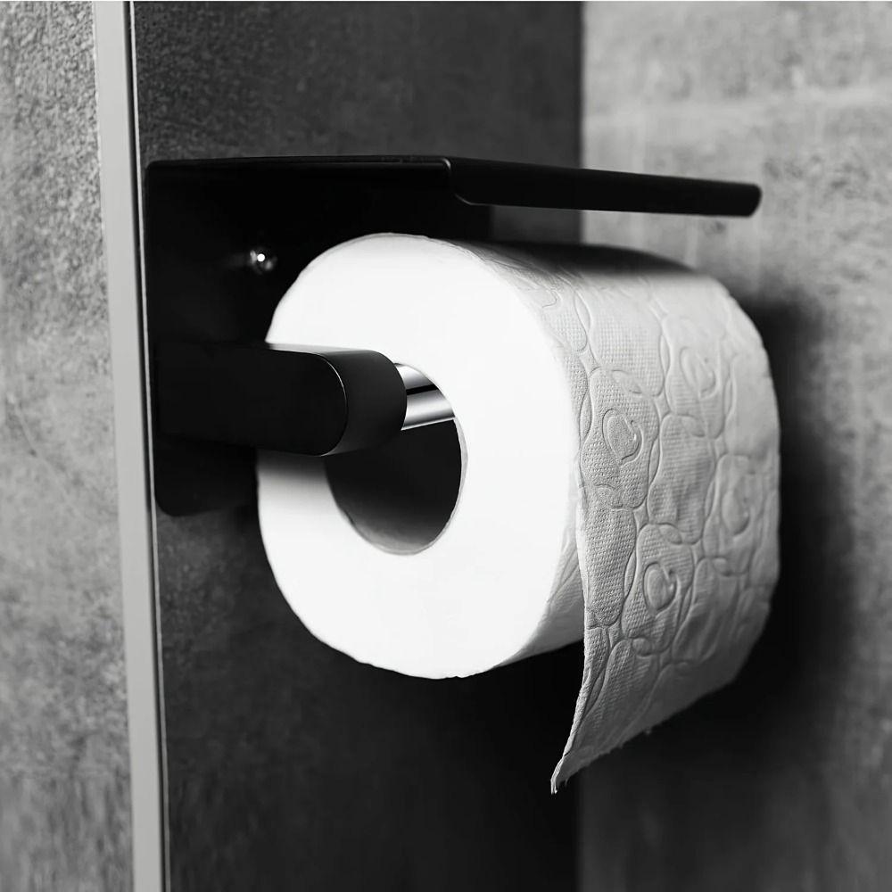 Stainless Steel Retractable Paper Holder Spring Loaded Toilet Roll Spindle Hotel