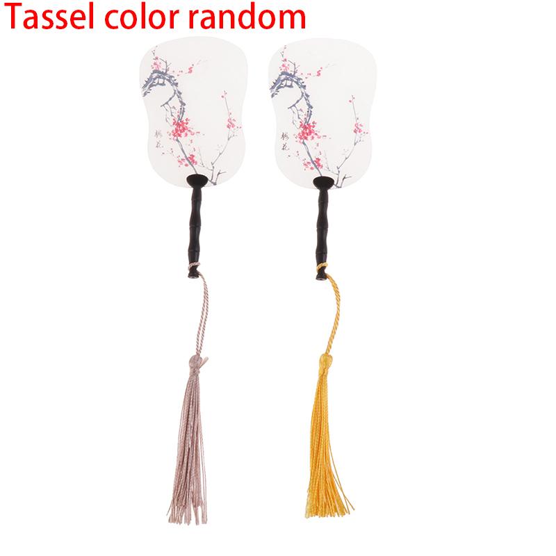 2Pcs 1:12 Dollhouse Miniture Simulation Palm-Leaf Fan Model Toy Home Decoration Accessories