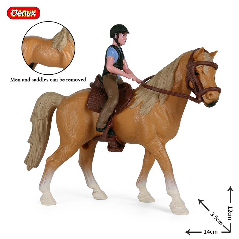 Oenux Зоопарк Мир Сельскохозяйственное Животное Лошадь Корова Свинья Овца Коза Осел Модель Фигурки Льва Тигра ПВХ Обучающая Милая Детская Игрушка Подарок
