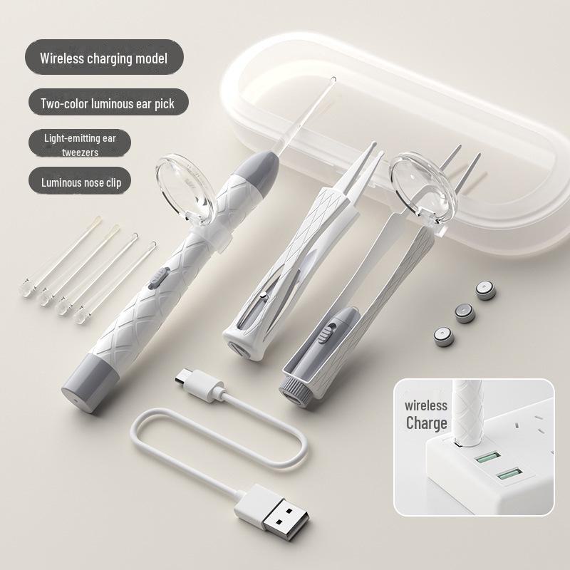 Мягкая светящаяся щеточка для ушей для малышей - безопасный инструмент для удаления ушной серы у малышей