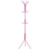 Много крючков металлическая вешалка для пальто шляпа стойка для дерева вешалка для сумок органайзер для дома спальня (розовый)