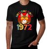 Awesome Since 1972 Cat Vintage 50th Birthday Tshirt Big And Tall Solid Color Tshirt