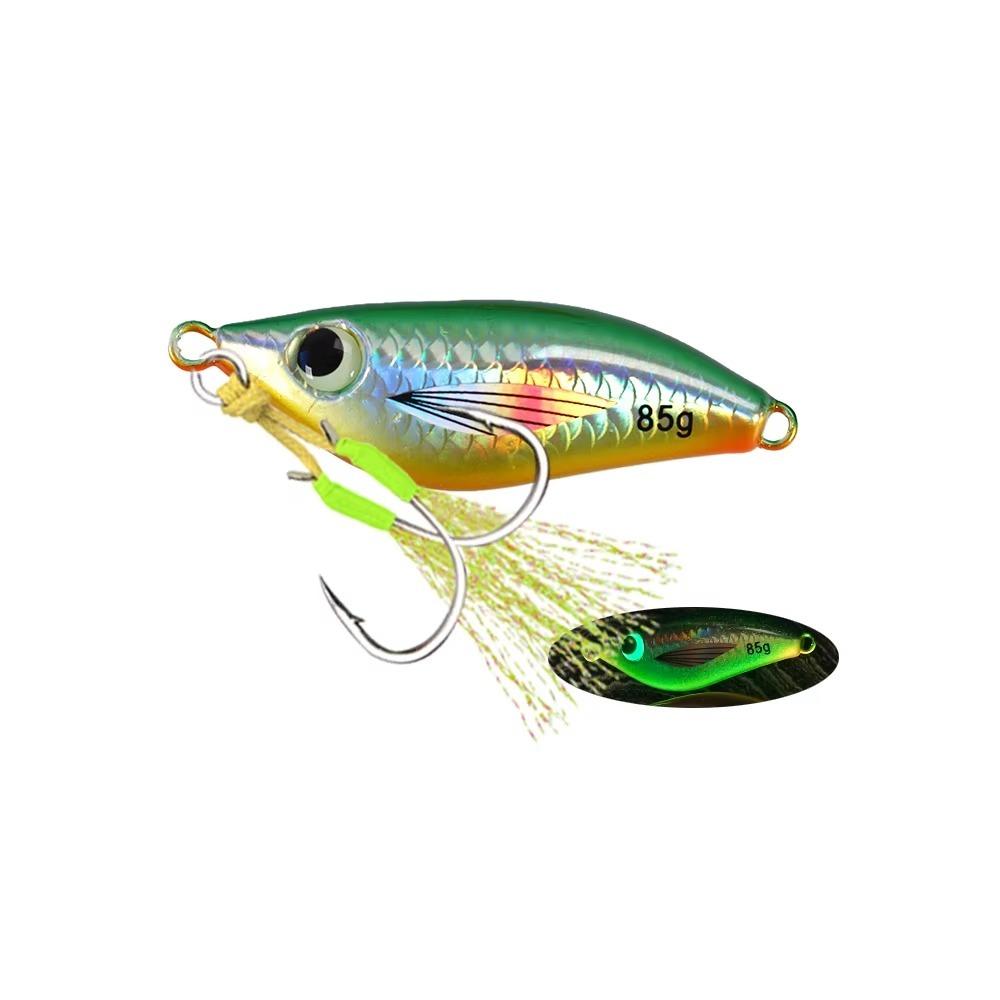Glow Jigging Spoon Lure 40g 65g Shore Casting Lures Little Saltwater Fishing Lure Jigging Fishing