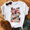 French Bulldog Pattern T-Shirt Basic Tee Harajuku Style High Quality Summer Women'S Shirt Short Sleeve Neck Fashion Casual Cloth
