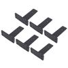 6 Pcs Shelf Bracket 6 Inch Black Matte Coating Heavy Duty Iron Wall Mounted Shelf Support Brackets F