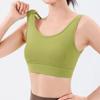 Женский спортивный бюстгальтер с мягкими вставками, V-образным вырезом и поддерживающей спинкой для бега, йоги и фитнеса