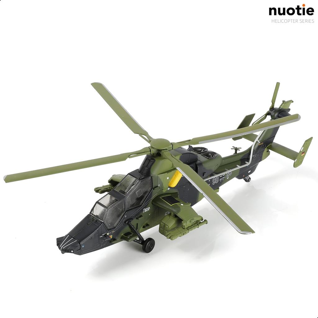 NUOTIE EC665 Eurocopter Tiger Металлическая модель самолета с подставкой UAT Немецкая военная литая модель вертолета из сплава Военная коллекция самолетов 1/72