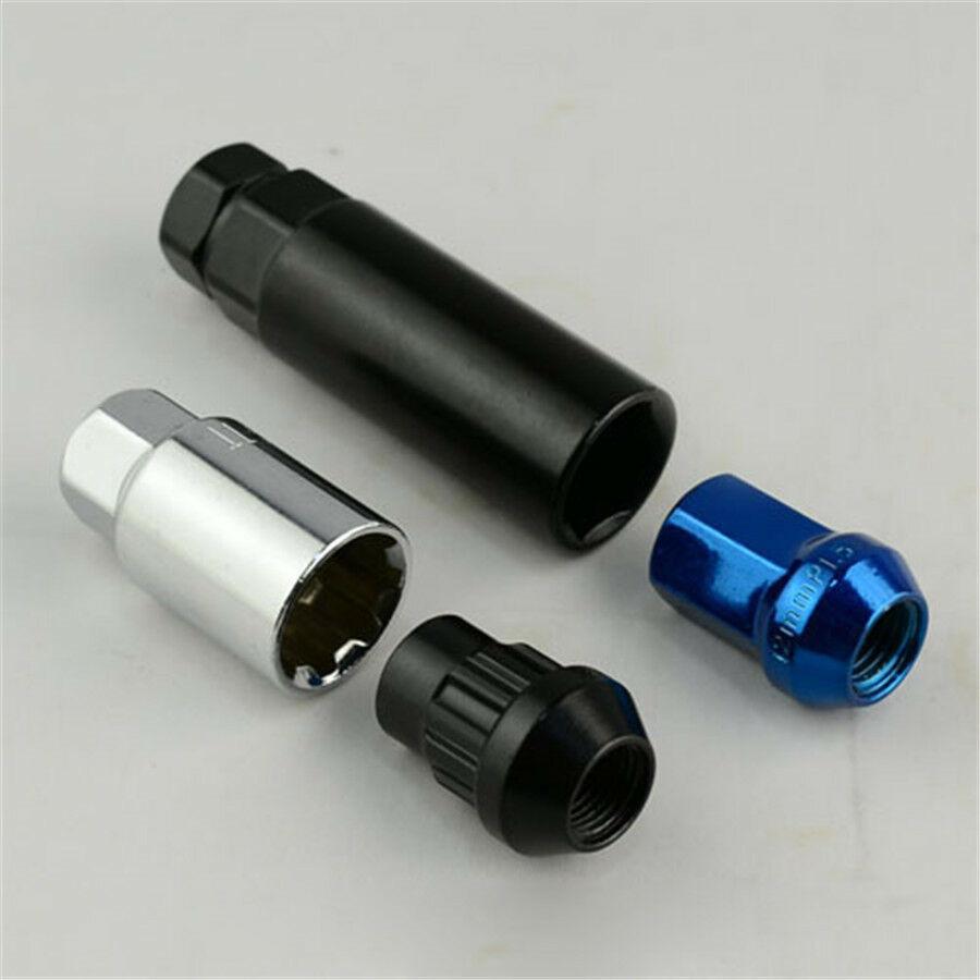 20* M12X1.5MM Серебристые противоугонные колесные гайки из легированной стали TUNER RACING WHEEL LUG NU